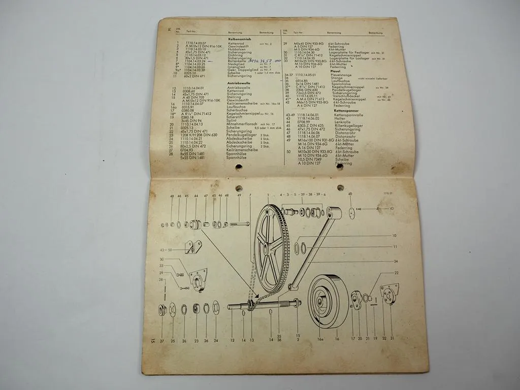 Welger AP41 Aufsammelpresse Ersatzteilliste Anbauanleitung Ballenwerfer 1970