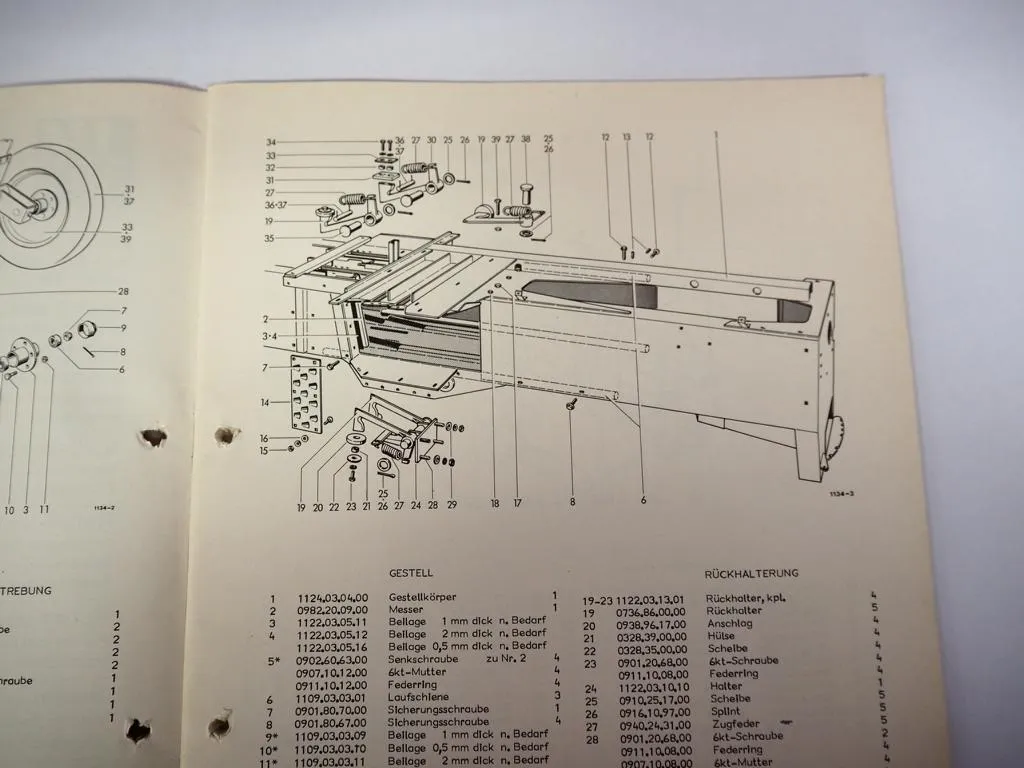 Welger AP830 Ballenpresse Aufsammelpresse Ersatzteilliste 1986