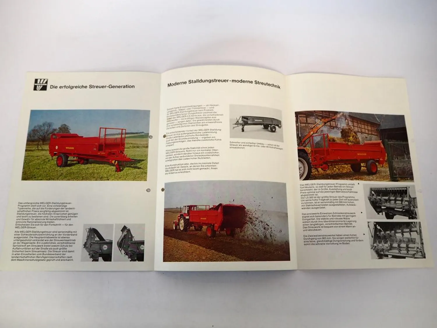 Welger LS 260 270 280 290 300 Stalldungstreuer Prospekt 1970er Jahre