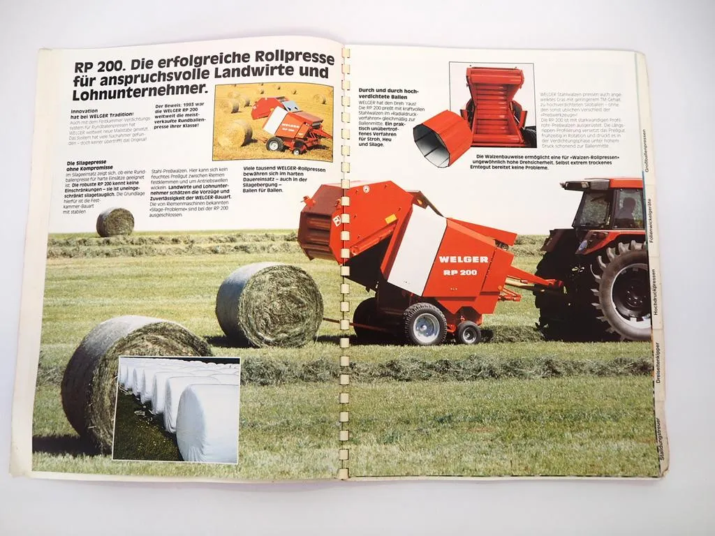 Welger Prospektmappe Verkaufsprogramm 1996 Pressen Kipper Dungstreuer