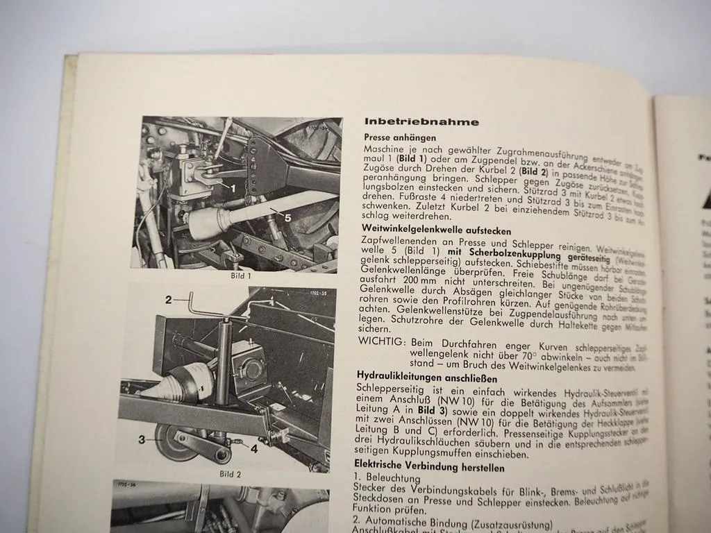 Welger RP180 Rollpresse Betriebsanleitung Ersatzteilliste 1979