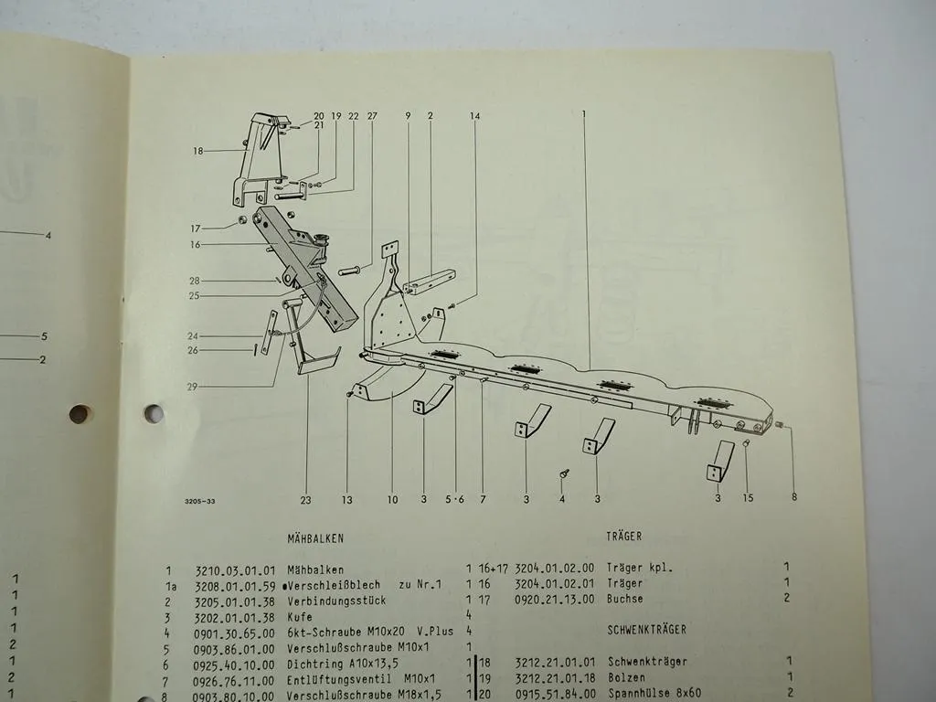 Welger SM450 Scheibenmähwerk Ersatzteilliste Ersatzteilkatalog 1989