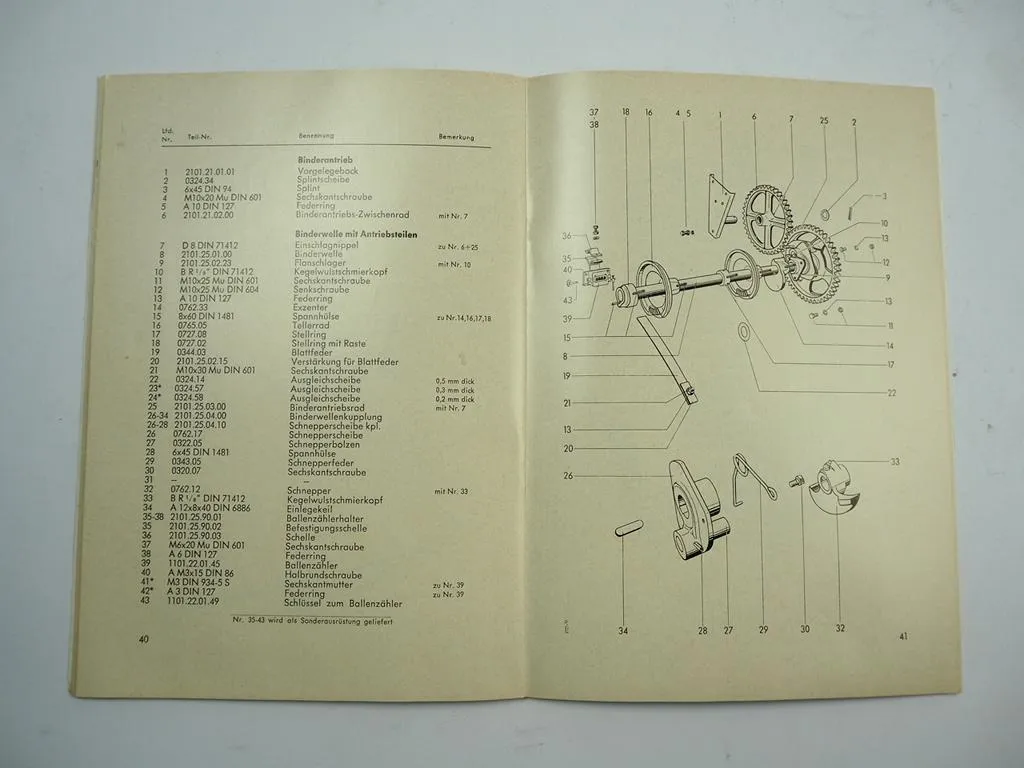 Welger WSA350 Aufsammelpresse Betriebsanleitung Ersatzteilliste 1962