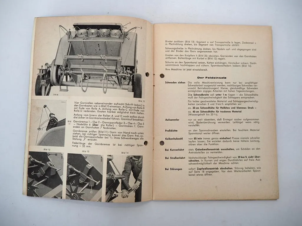 Welger WSA450 Aufsammelpresse Ersatzteilliste Bedienungsanleitung 1963