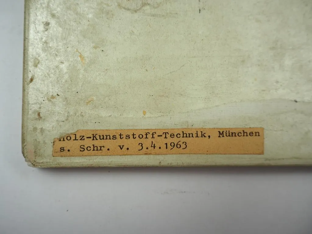 Werbetafel Monnet Cognac 1963 Holz Kunststoff Technik München