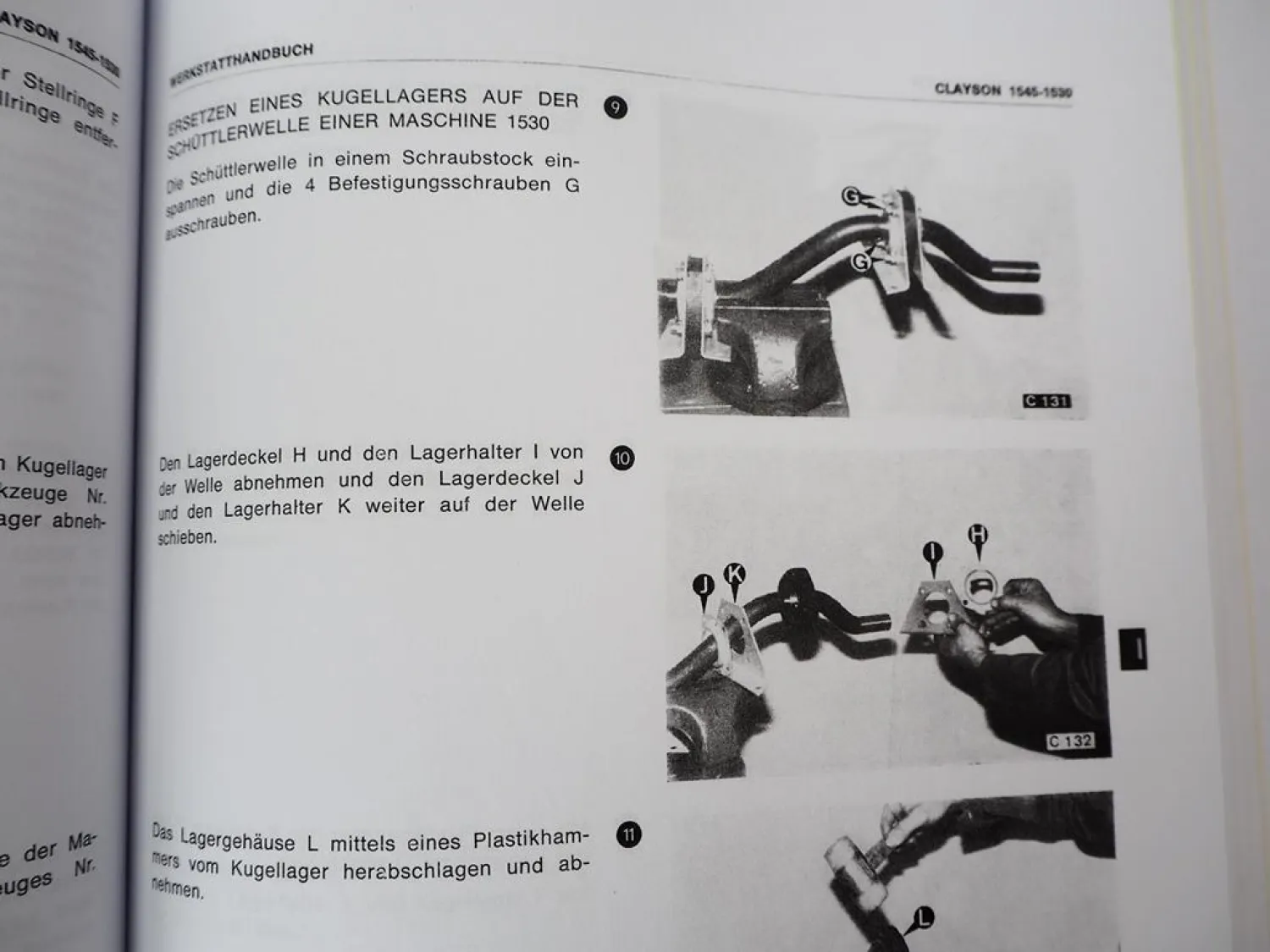 Werkstatthandbuch Clayson 1530 und 1545 Mähdrescher - Reparaturleitfaden