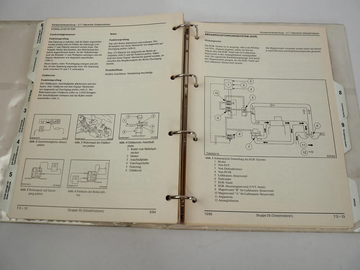 Werkstatthandbuch Ford Escort Mondeo Maverick Transit Motor EPIC Prüfanleitung