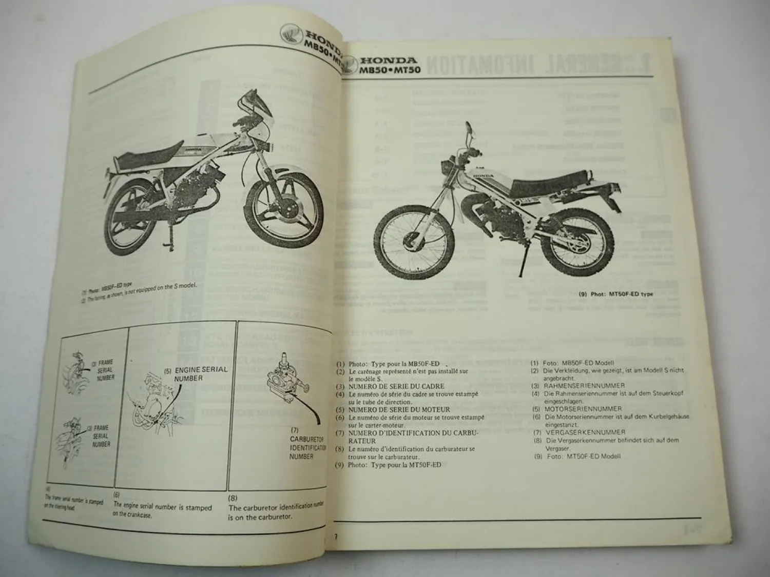 Werkstatthandbuch Honda MB50 AC1 MT50 Reparaturanleitung Shop Manual 1979