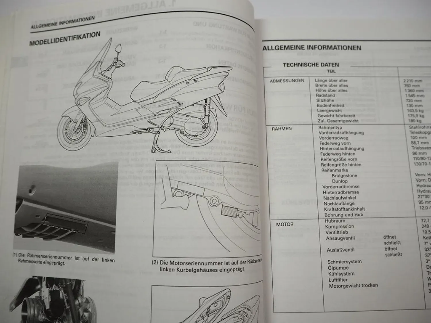 Werkstatthandbuch Honda NSS 250 -1 / A-1 ab 2000 Reparaturanleitung Maxiroller