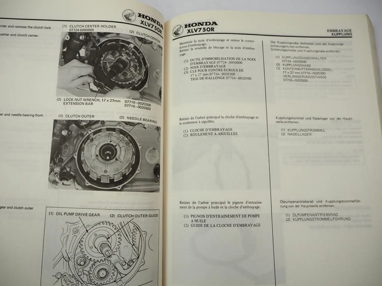 Werkstatthandbuch Honda XLV750R RD01 1983 Shop Manual Reparaturanleitung
