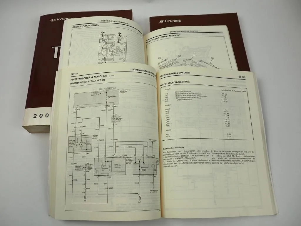 Werkstatthandbuch Hyundai Trajet 2000 - 2003 Reparaturanleitung in 4 Bänden