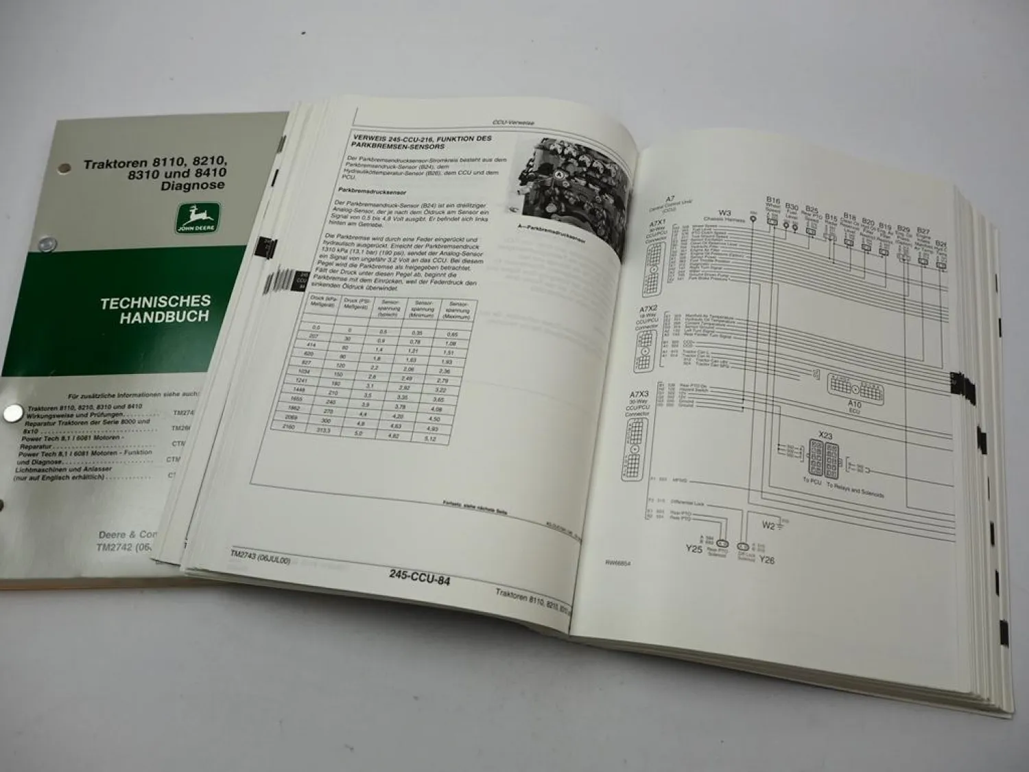 Werkstatthandbuch John Deere 8110 8210 8310 8410 Diagnose Fehlersuche Prüfung