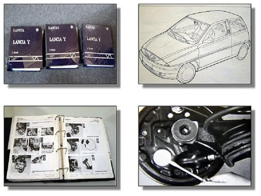 Werkstatthandbuch Lancia Y 840 Ypsilon Reparaturanleitung 3 Bände 1995 - 2001