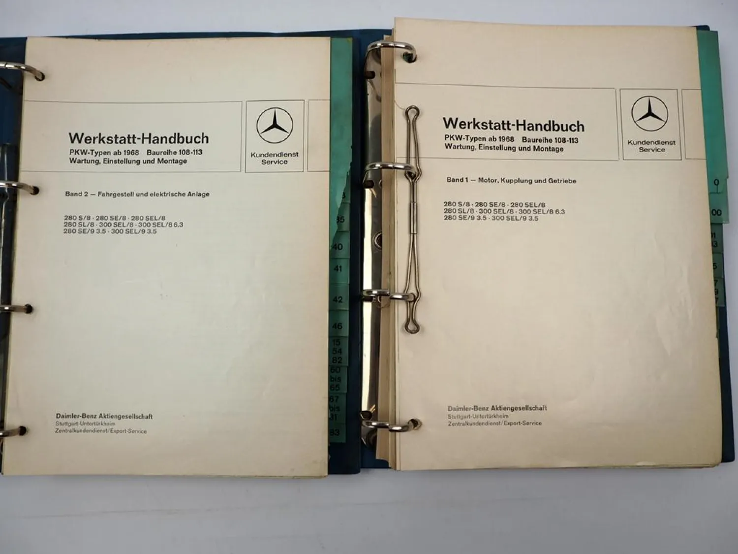 Werkstatthandbuch Mercedes Benz 108 109 111 113 Reparatur 280 300 S/8 SEL/8 SE/9