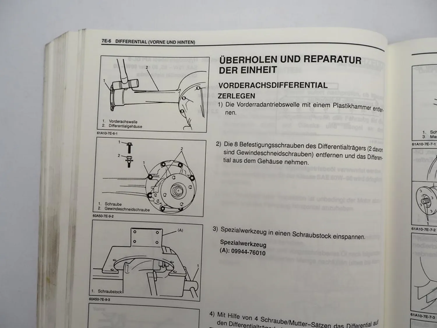 Werkstatthandbuch Suzuki Vitara SE 416 Reparaturanleitung Nachtrag 1995 / 1997