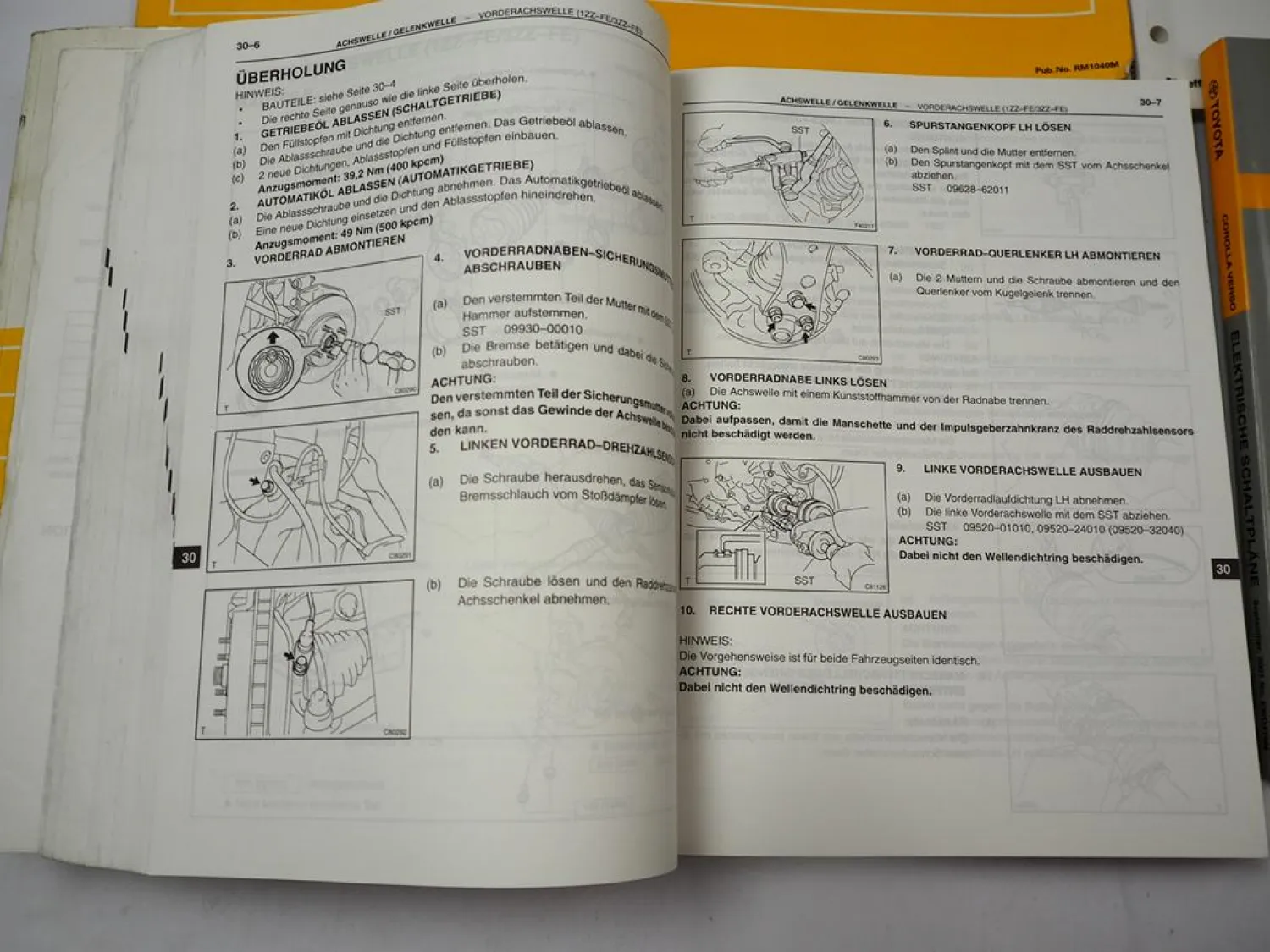 Werkstatthandbuch Toyota Corolla Verso 2001 E12 ZZE CDE Reparaturanleitung