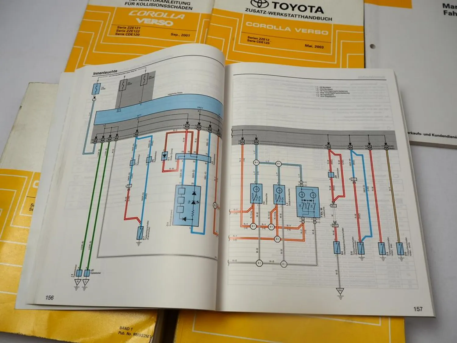 Werkstatthandbuch Toyota Corolla Verso 2001 E12 ZZE CDE Reparaturanleitung