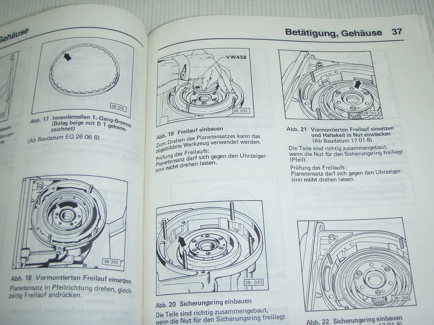 Werkstatthandbuch VW Golf I / Cabrio Jetta Scirocco Automatik Getriebe 010 1987