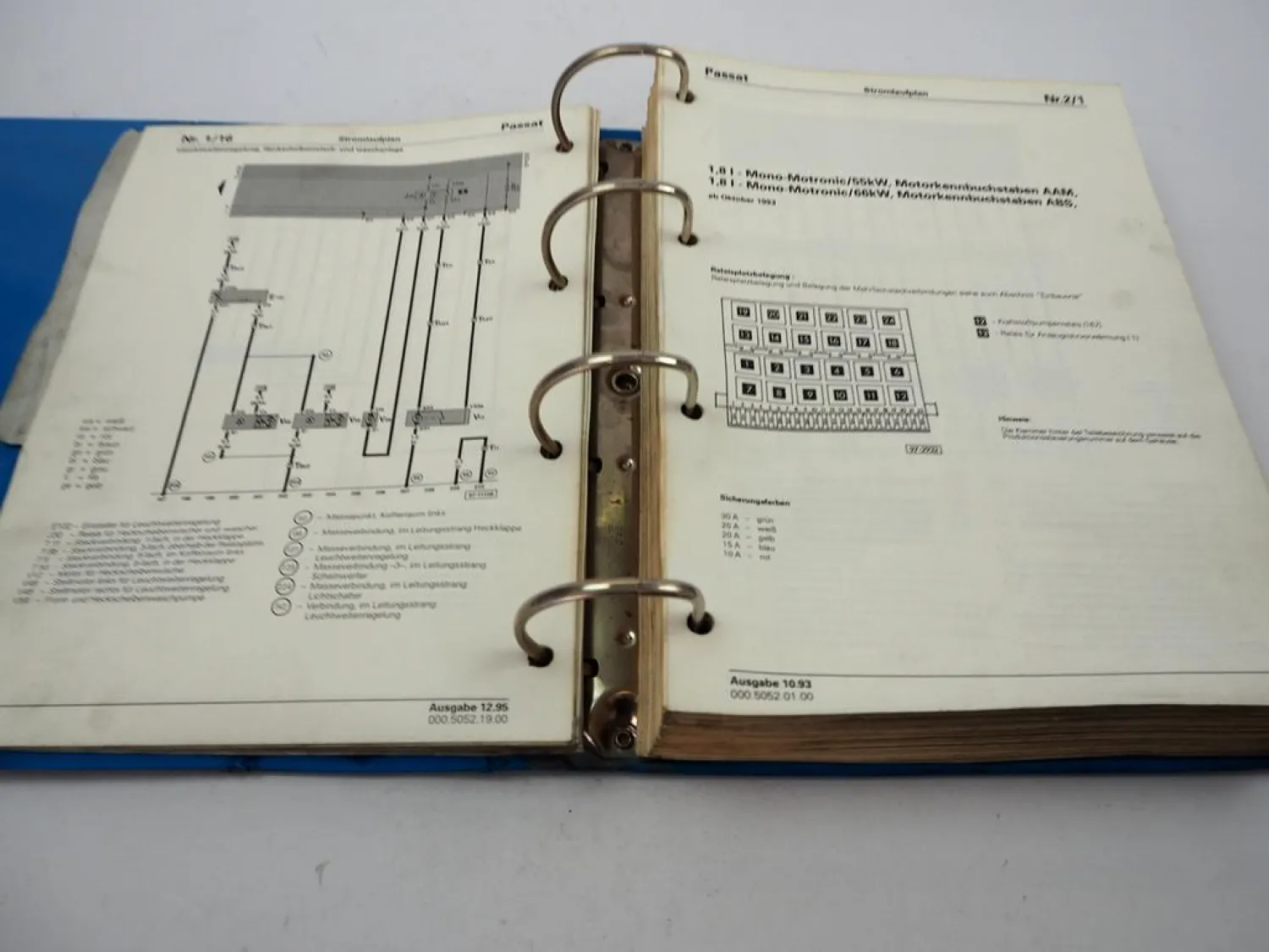 Werkstatthandbuch VW Passat B4 Typ 3A 35i 1994 - 1996 Stromlaufpläne Elektrik