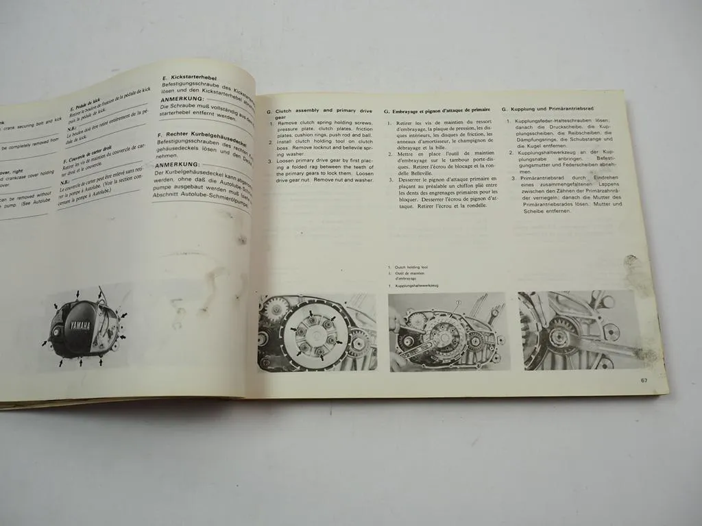 Werkstatthandbuch Yamaha RD250 C RD400C Reparaturanleitung Service Manual 1976