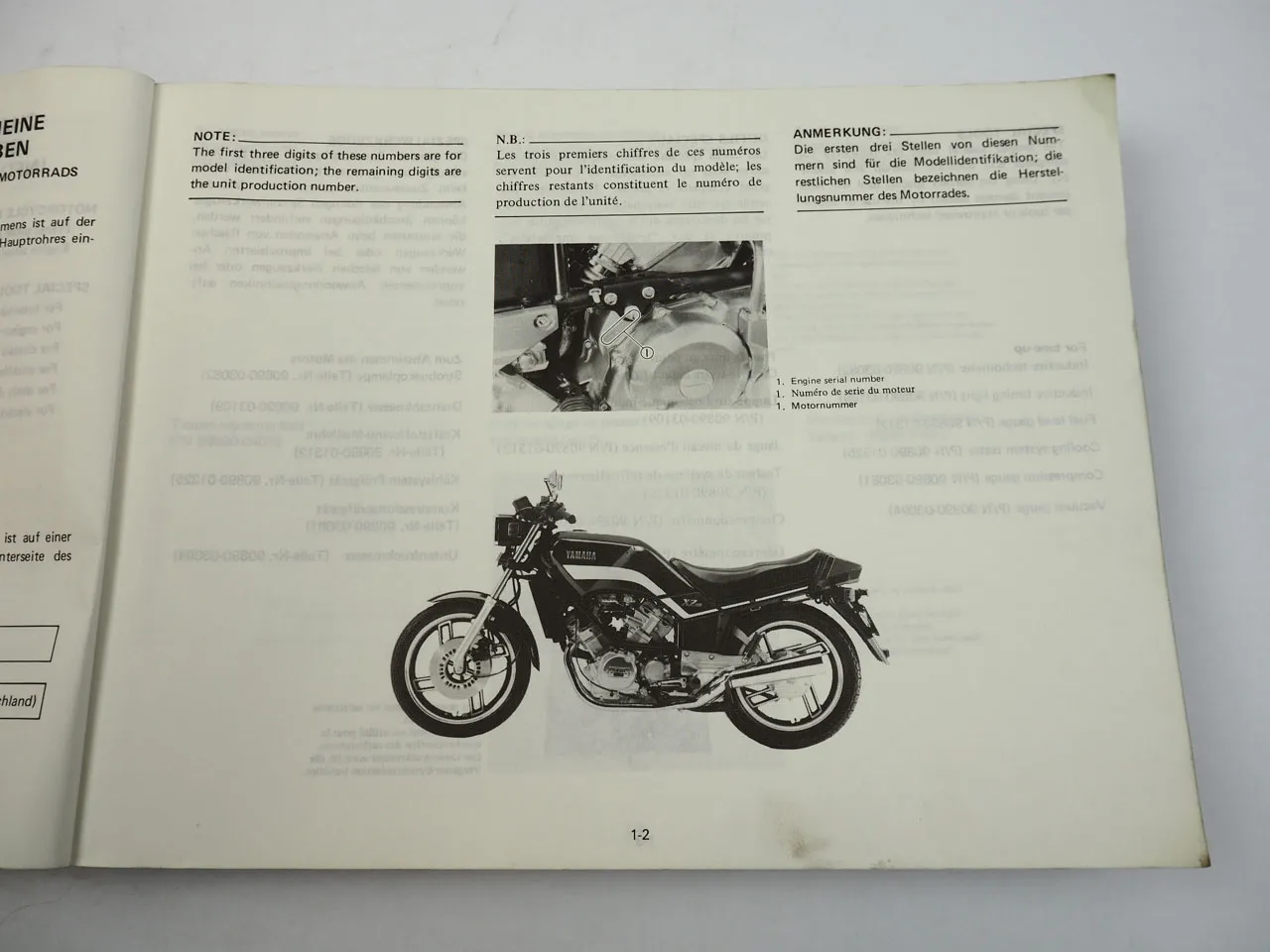 Yamaha XZ 550 11U Reparaturhandbuch Werkstatthandbuch Service Manual 1982