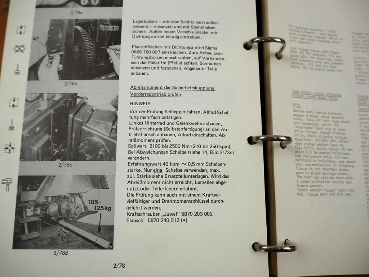 Werkstatthandbuch ZF T3000 T-3000 Schleppertriebwerk schrägverzahnt 1980