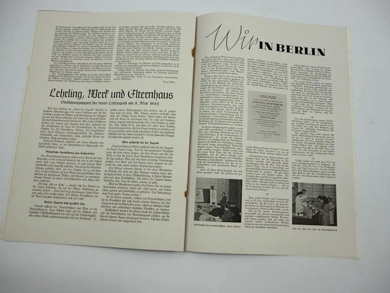 Werkszeitschrift der Kugelfischer Betriebe Unser Werk und wir 1942 Kugellager