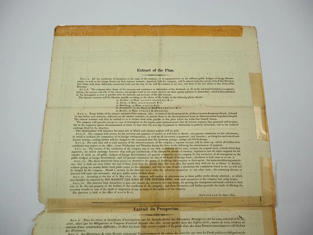 Wertpapier Russische Staatsanleihe 1840 Amsterdam Rubel Kopeken Hope Borski