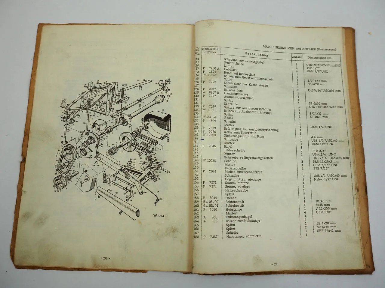 Westerasmaskiner TH Grasmäher Betriebsanleitung Ersatzteilliste 1963