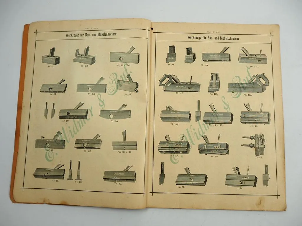 Widmer & Ruf Luzern Schweiz Werkzeuge zur Holzverarbeitung Katalog ca. 1910