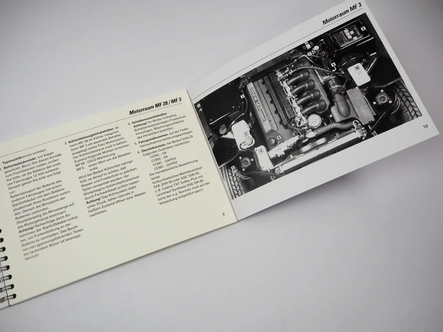 Wiesmann MF28 MF3 Roadster Betriebsanleitung Bedienung Bordbuch Deutsch