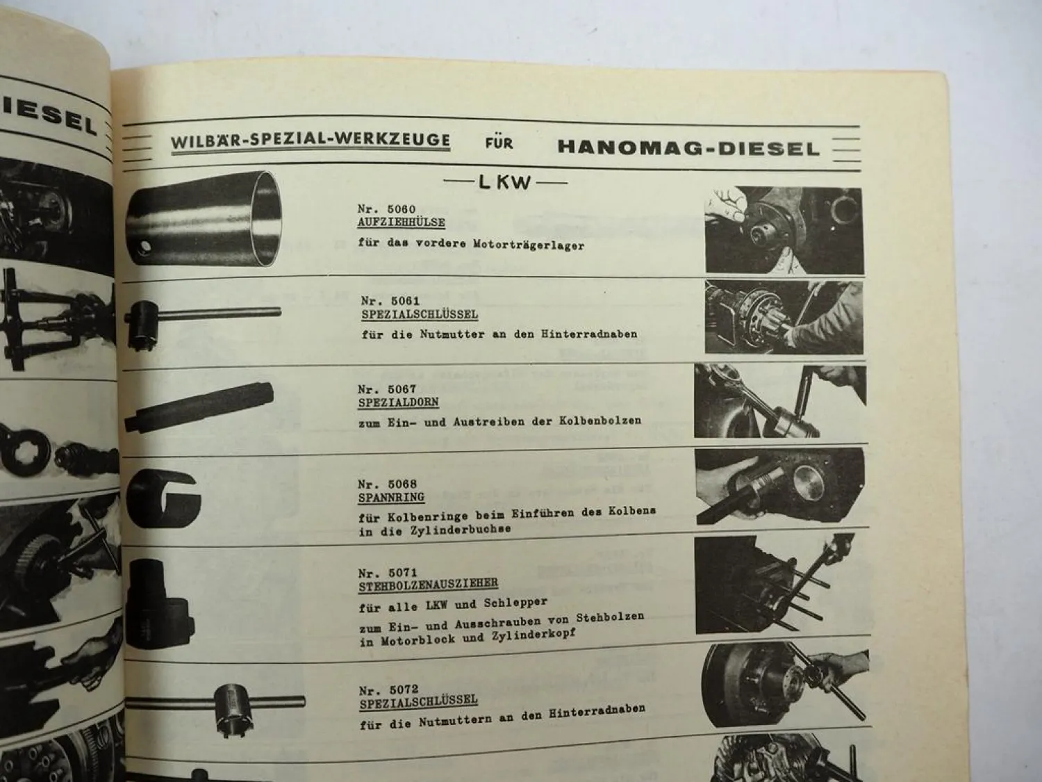 Wilbär Katalog Spezial Werkzeuge für Hanomag Radschlepper Raupe LKW ca. 1963