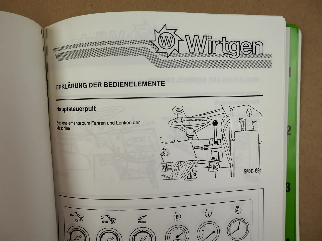 Wirtgen 500 DC Kaltfräse Bedienungsanleitung Wartungsanleitung 1994
