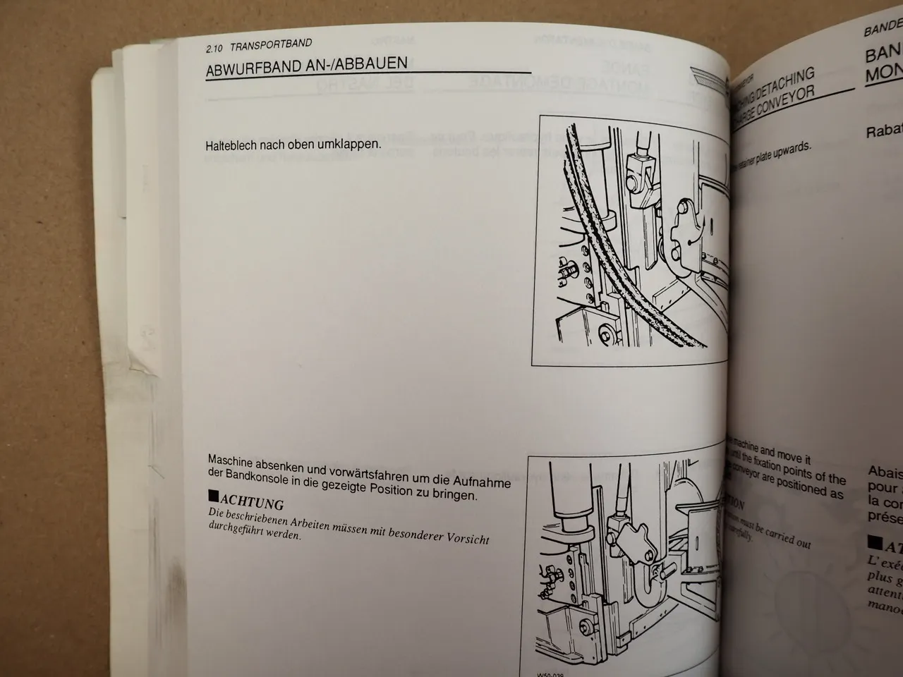 Wirtgen W 500 Kaltfräse Bedienungsanleitung Wartungsanleitung 1994
