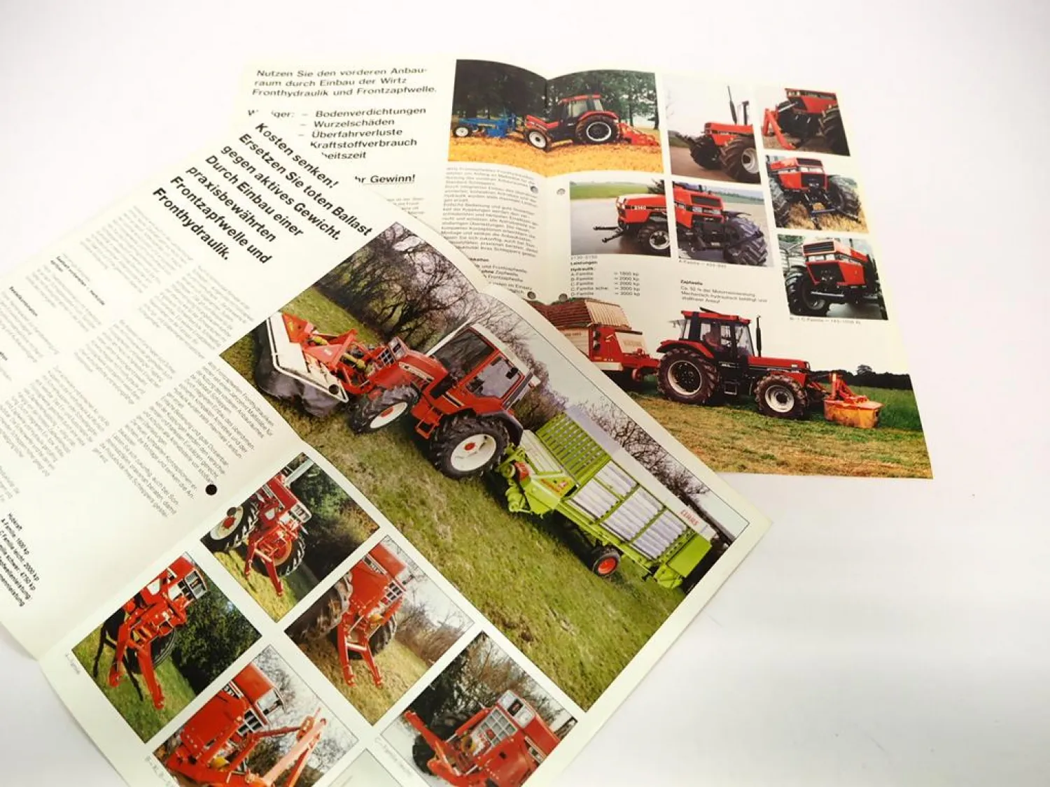 Wirtz Fronthydraulik Frontzapfwelle Prospekt Case IHC A B C Familie 733 1455