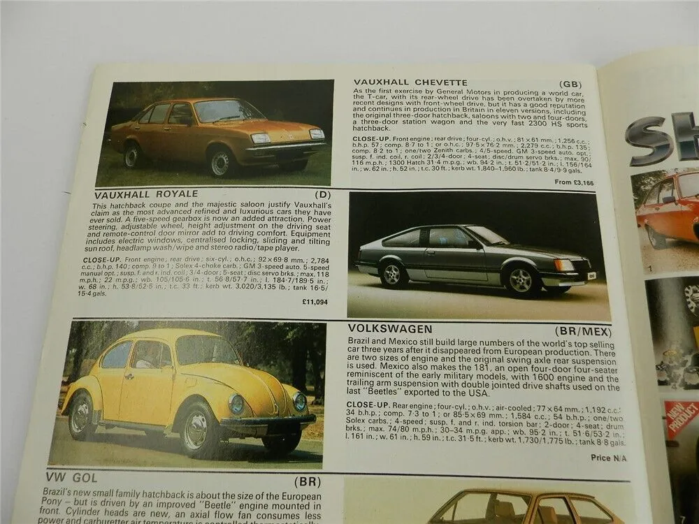 World Cars Daily Express Guide A - Z Katalog 1981 in Englisch