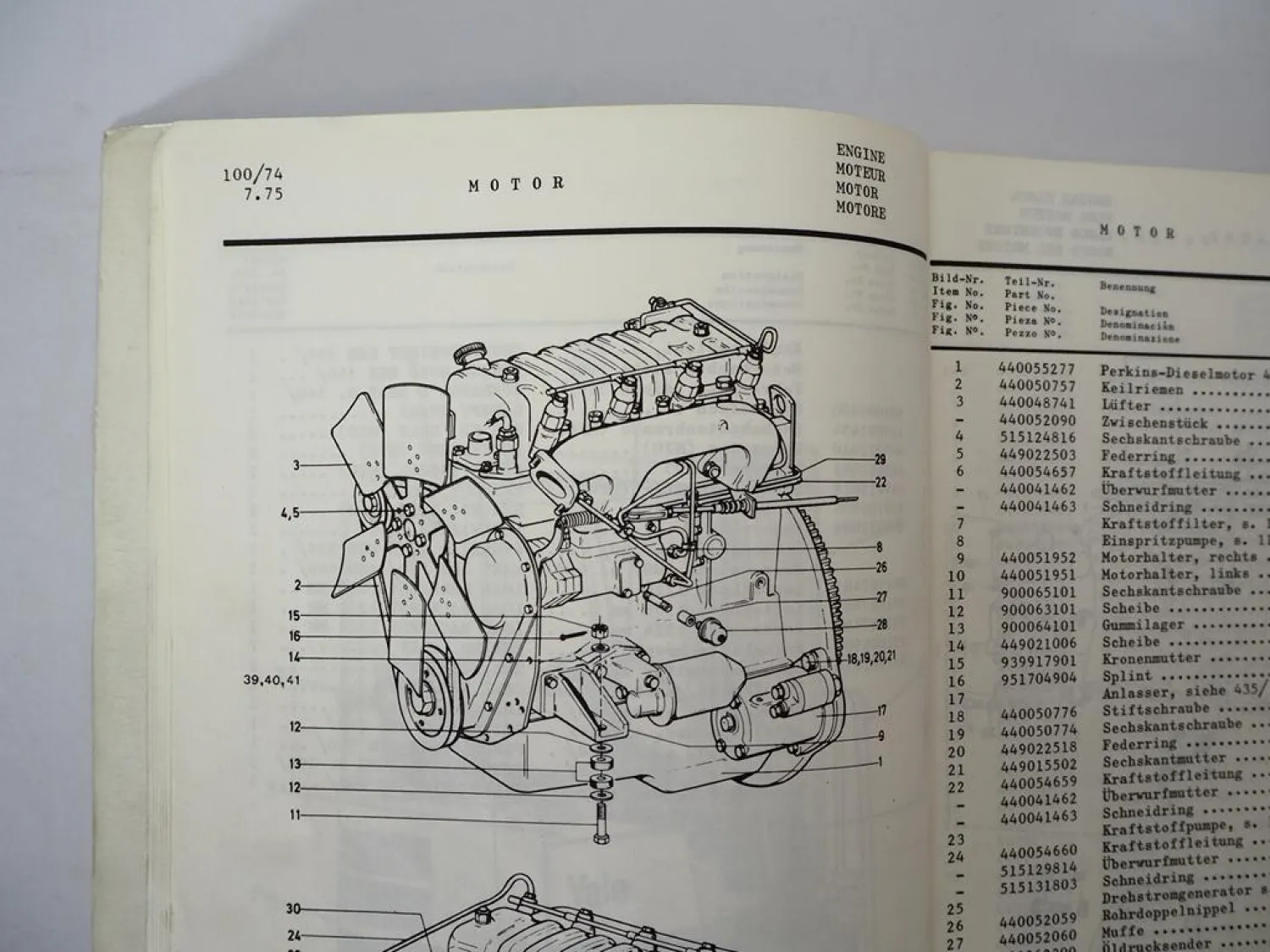 Yale GDP 020 032 EP Gabelstapler Parts Manual Ersatzteilliste 1975