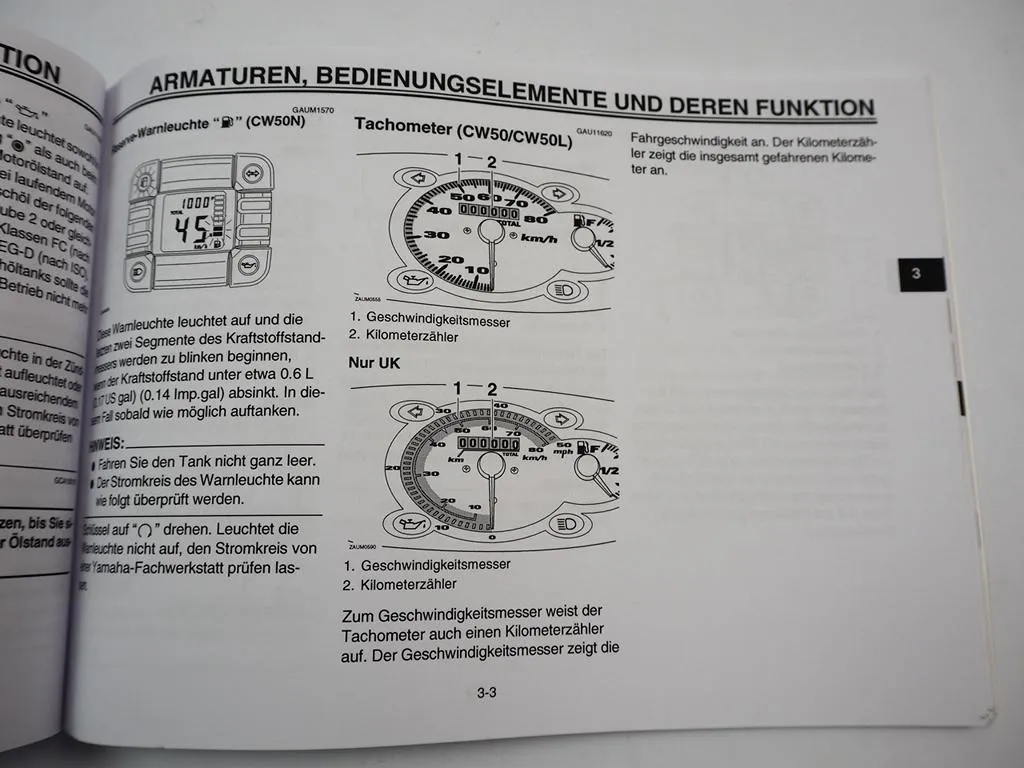 Yamaha BWS 50 Naked CW 50 L N 2B6 Bedienungsanleitung Betriebsanleitung 2004