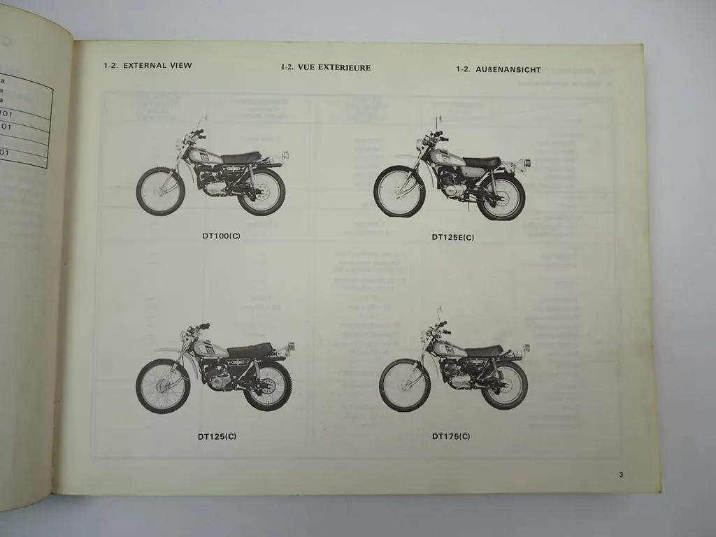 Yamaha DT 100 125 125E 175 (C) Werkstatthandbuch Wartungsanleitung 1975