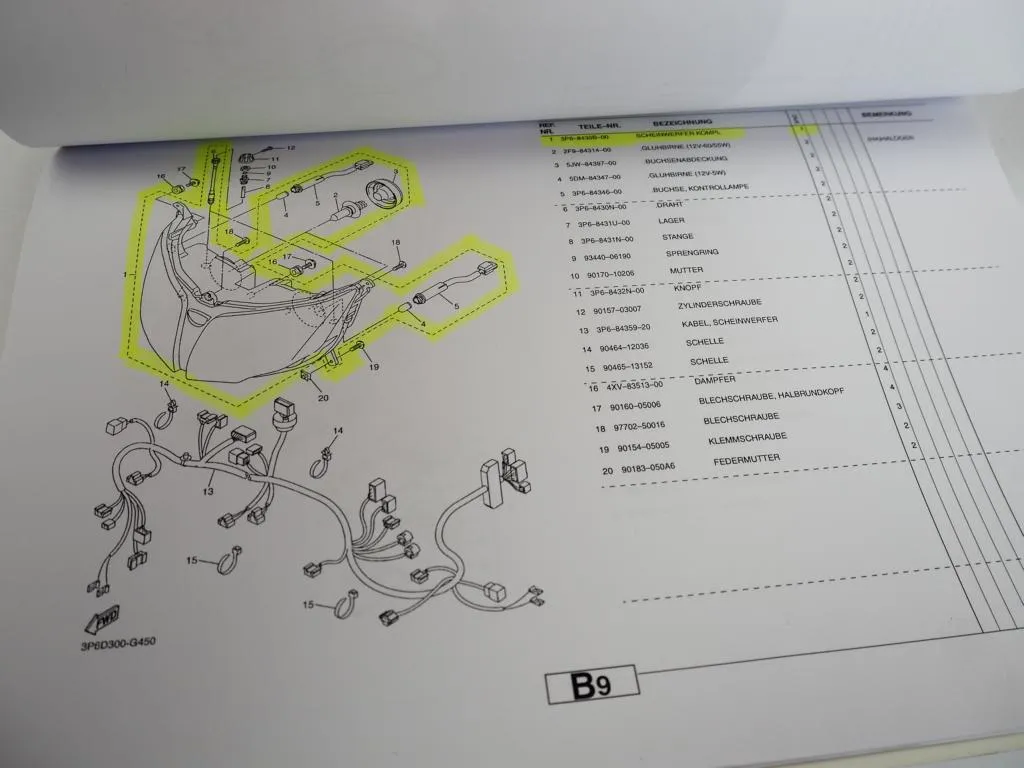 Yamaha FJR 1300 A AS RP 131 135 BJ 2007 3P6D Teilekatalog technische Daten