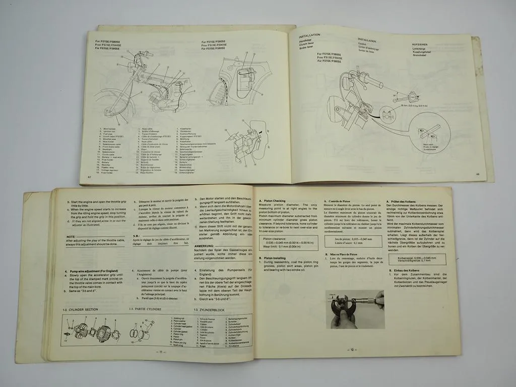 Yamaha FS-1 FS1 DX SE FS80SE Werkstatthandbuch Reparaturanleitung 1977/81