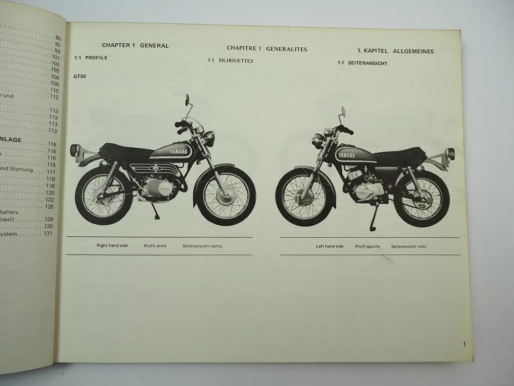 Yamaha GT50 GT80 375 374 Werkstatthandbuch Reparaturanleitung 1972