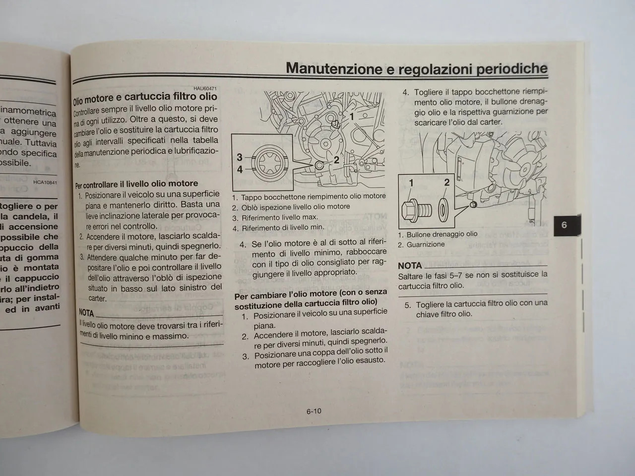 Yamaha MT07 MT07A Uso E Manutenzione Betriebsanleitung italienisch 2015