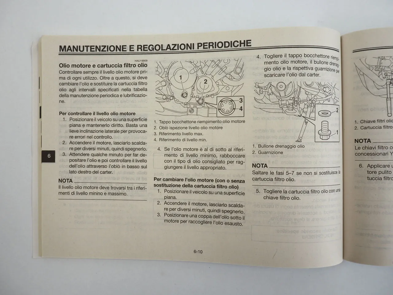 Yamaha MT09 MT09A Uso E Manutenzione Betriebsanleitung italienisch 2013
