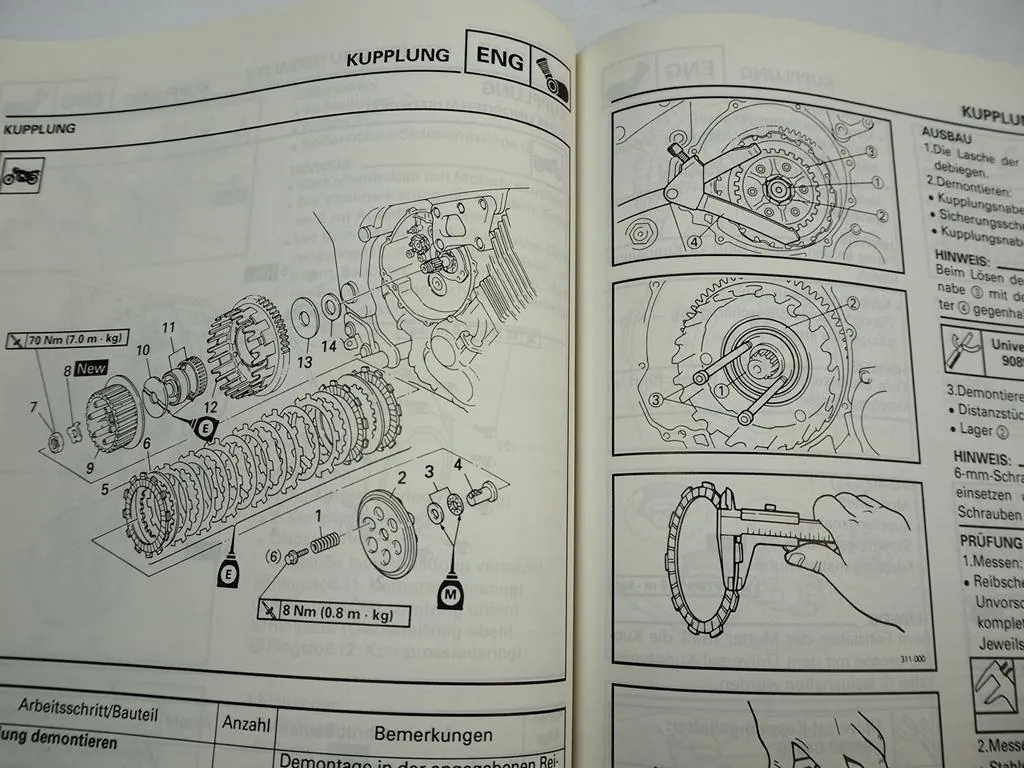 Yamaha TDM850 4TX1 Werkstatthandbuch Rearaturhandbuch Wartungsanleitung 1996