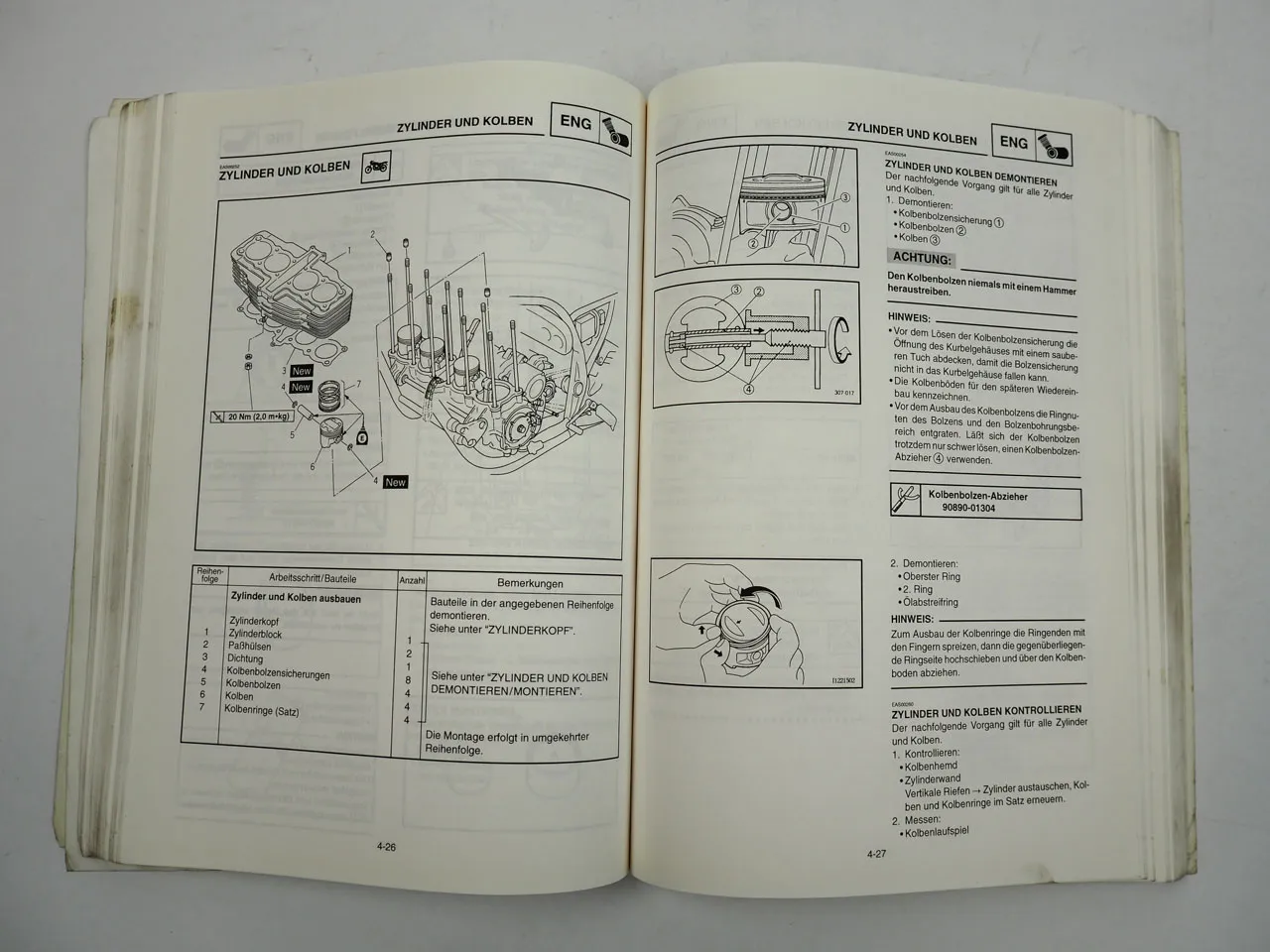 Yamaha XJR 1300 RP02 1999 Werkstatthandbuch Reparaturanleitung Wartungsanleitung