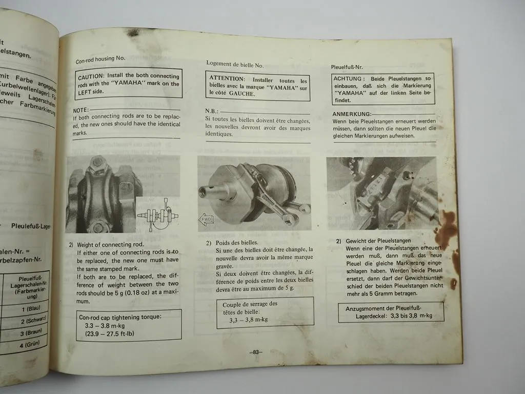 Yamaha XS250 XS360 Werkstatthandbuch Reparaturanleitung ab 1977
