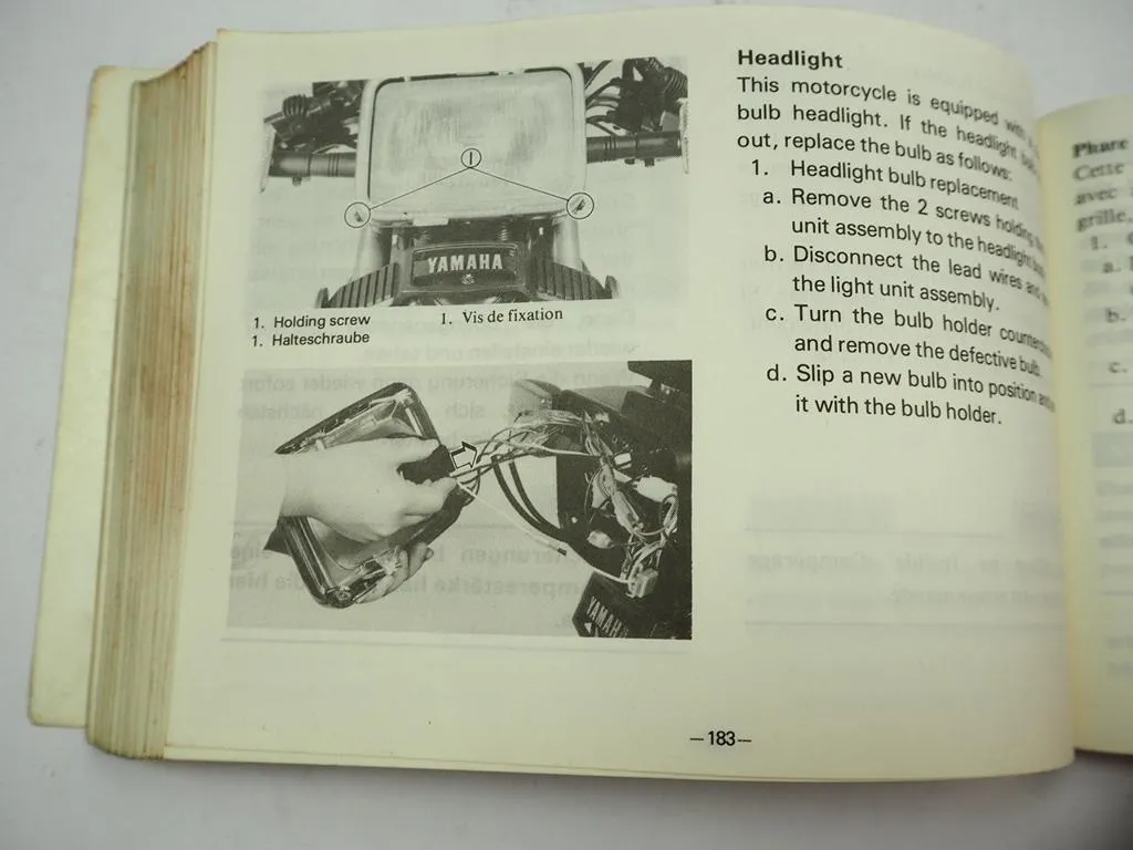 Yamaha XS400 12E Betriebsanleitung Bedienungsanleitung Owners Manual 1982