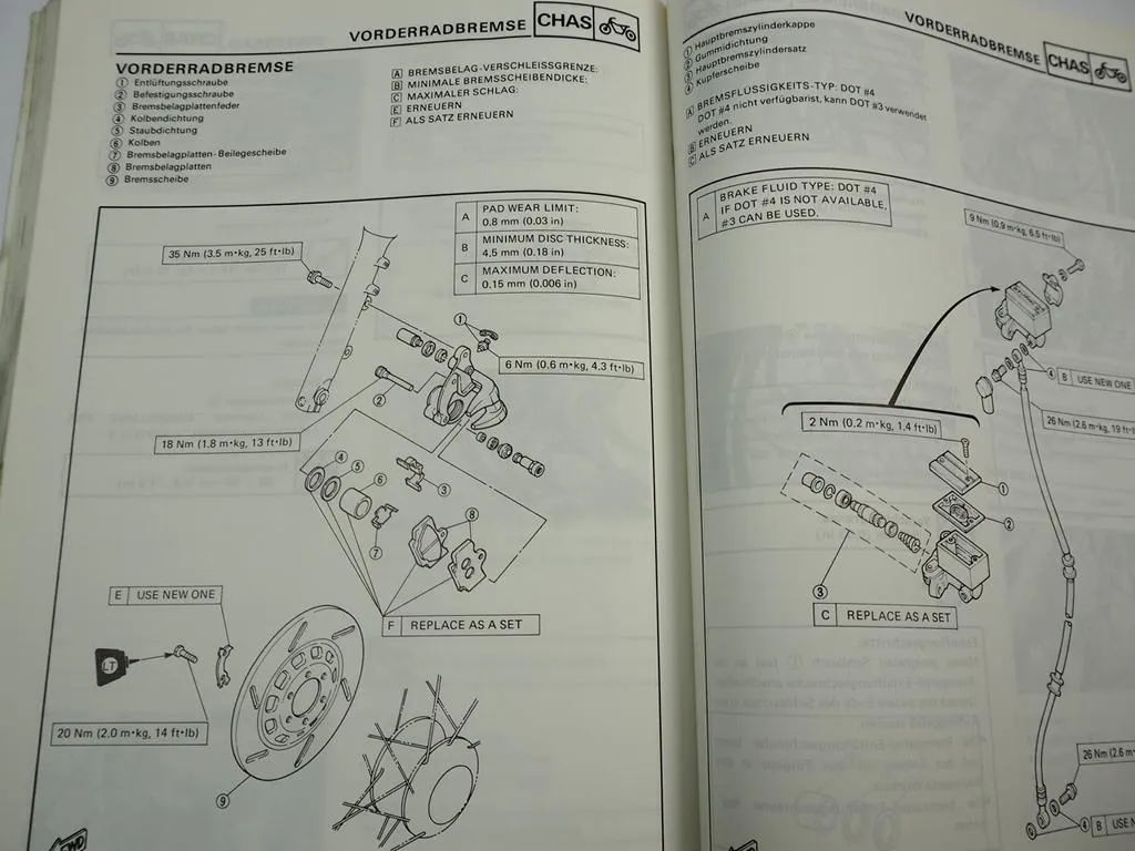 Yamaha XV125 250 Virago Reparaturanleitung Werkstatthandbuch 1989 95 97 Wartung