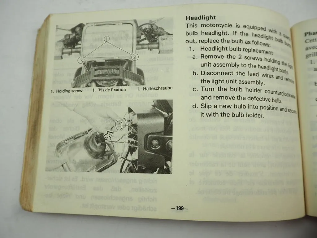 Yamaha XZ550 Betriebsanleitung Bedienungsanleitung Owners Manual 1981